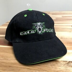 Vintage Arctic Cat Hat Cap Strapback Cats Pride Logo Black Green Snowmobile 2005